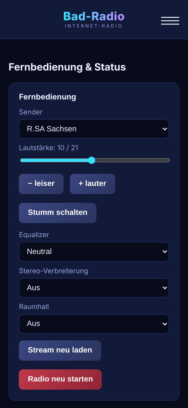 Fernbedienung mit Lautstärke und Klang